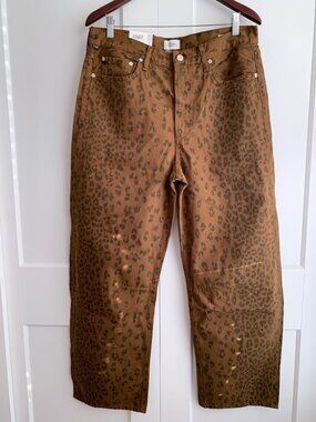 Citizens of Humanity Leopard Print animal Print  Miro Long Relaxed Jeans